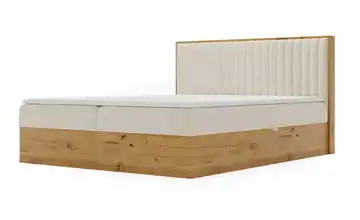 Boxbett mit Stauraum Beige 180 cm