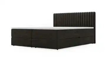 Boxbett mit Stauraum Schwarz 160 cm
