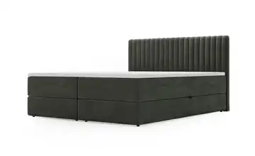 Boxbett mit Stauraum Dunkelgrau 160 cm