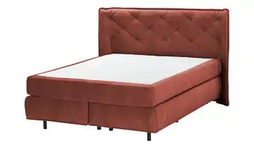 pop Boxspringbett 140x200 cm H4 Viscoschaumkern Korallenrot