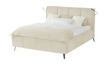 pop Polsterbett mit Bettkasten Pamela 140 cm H3 Natur Deluxe