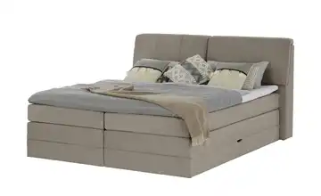 Twist Boxspringbett mit Bettkasten Taupe 140 cm