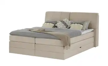 Twist Boxspringbett mit Bettkasten Beige 140 cm