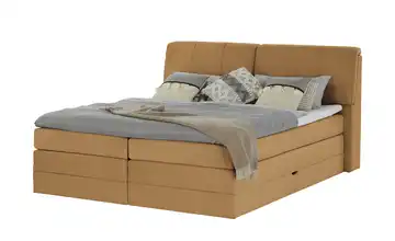 Twist Boxspringbett mit Bettkasten Goldgelb 140 cm