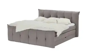 Twist Boxspringbett mit Bettkasten Sofia Dunkelgrau 180 cm