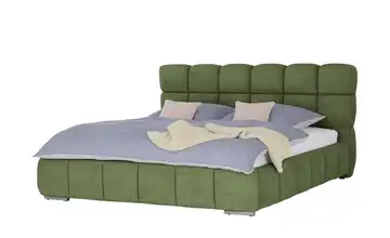 Polsterbett mit Bettkasten H2 140 cm Grün