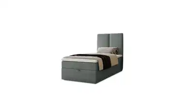 Boxbett mit Stauraum 203 cm 90x200 cm Grau