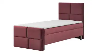 Boxbett mit Bettkasten Mit Fußteil Kirschrot 100 cm