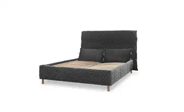 Miuform Polsterbett gemustert ohne Bettkasten 160x200 cm Grau