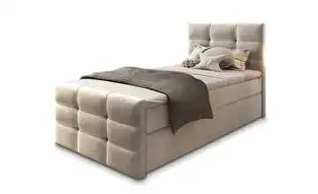 MASSENO Boxbett mit Bettkasten 90x200 cm Beige