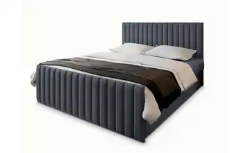 MASSENO Boxbett mit Bettkasten 140x200 cm Grau