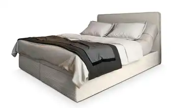 MASSENO Boxbett mit Bettkasten 140x200 cm Creme