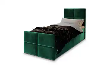 MASSENO Boxbett mit Bettkasten Grün 80x200 cm Teddy