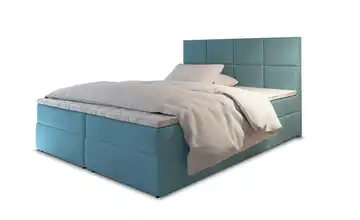 MASSENO Boxbett 140x200 cm Türkis/Petrol Velours