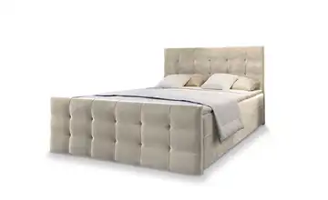 MASSENO Boxbett mit Bettkasten 140x200 cm Beige