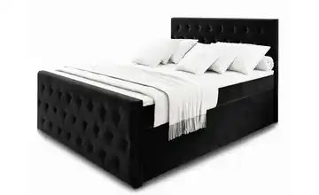 MASSENO Boxbett 180 cm 180x200 cm Schwarz