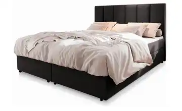 MASSENO Boxbett mit Bettkasten 140x200 cm Anthrazit Flachgewebe fein