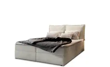 MASSENO Boxbett mit Bettkasten 140x200 cm Beige