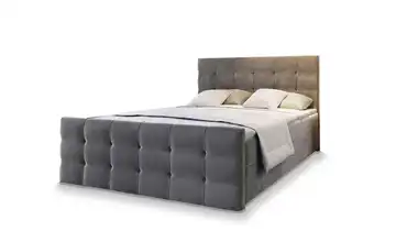 MASSENO Boxbett mit Bettkasten 180x200 cm Grau