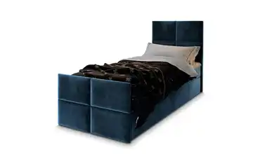 MASSENO Boxbett mit Bettkasten Blau 80x200 cm Teddy