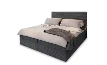 MASSENO Boxbett mit Bettkasten 140x200 cm Dunkelgrau
