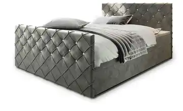 MASSENO Boxbett mit Bettkasten 140x200 cm Grau