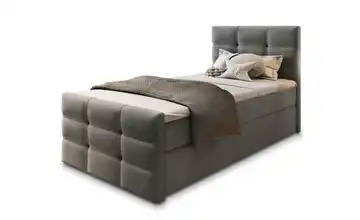 MASSENO Boxbett mit Bettkasten 90x200 cm Grau