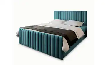 MASSENO Boxbett mit Bettkasten 140x200 cm Türkis/Petrol