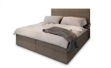 MASSENO Boxbett mit Bettkasten 140x200 cm Braun