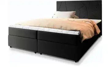 MASSENO Boxbett mit Bettkasten 140x200 cm Schwarz