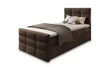 MASSENO Boxbett mit Bettkasten 90x200 cm Braun