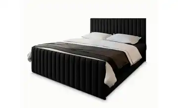 MASSENO Boxbett mit Bettkasten 140x200 cm Schwarz