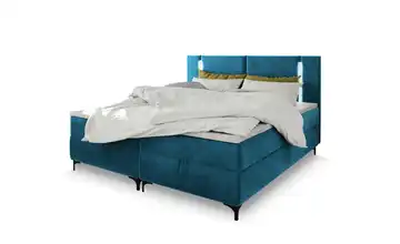MASSENO Boxbett mit Bettkasten 140x200 cm Blau