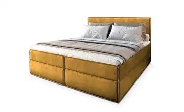 MASSENO Boxbett mit Bettkasten 140x200 cm Gelb