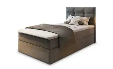 MASSENO Boxbett mit Bettkasten Boxbett 80x200 cm Grau Velours