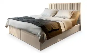 MASSENO Boxbett mit Bettkasten 140x200 cm Beige