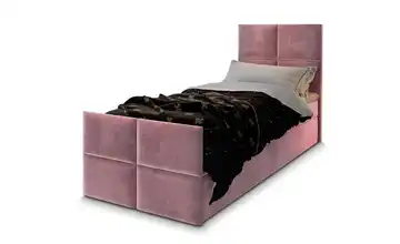 MASSENO Boxbett mit Bettkasten Rosa 80x200 cm Teddy