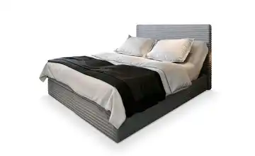 MASSENO Boxbett mit Bettkasten 140x200 cm Hellgrau