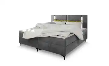 MASSENO Boxbett mit Bettkasten 140x200 cm Hellgrau