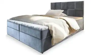 MASSENO Boxbett mit Bettkasten 140x200 cm Hellgrau