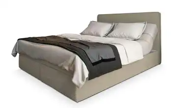 MASSENO Boxbett mit Bettkasten 140x200 cm Beige