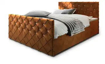 MASSENO Boxbett mit Bettkasten 140x200 cm Kupferfarben