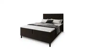 MASSENO Boxbett mit Bettkasten 140x200 cm Braun