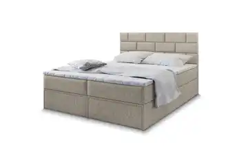 MASSENO Boxbett mit Bettkasten und 2 Schubladen 180x200 cm Beige