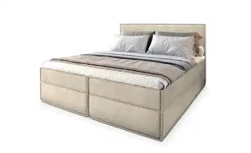 MASSENO Boxbett mit Bettkasten 140x200 cm Creme