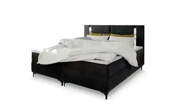 MASSENO Boxbett mit Bettkasten 140x200 cm Schwarz
