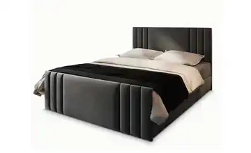MASSENO Boxbett mit Bettkasten 140x200 cm Grau