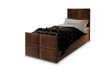 MASSENO Boxbett mit Bettkasten Braun 80x200 cm Teddy