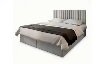 MASSENO Boxbett mit Bettkasten 140x200 cm Hellgrau