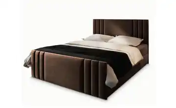 MASSENO Boxbett mit Bettkasten 160x200 cm Braun